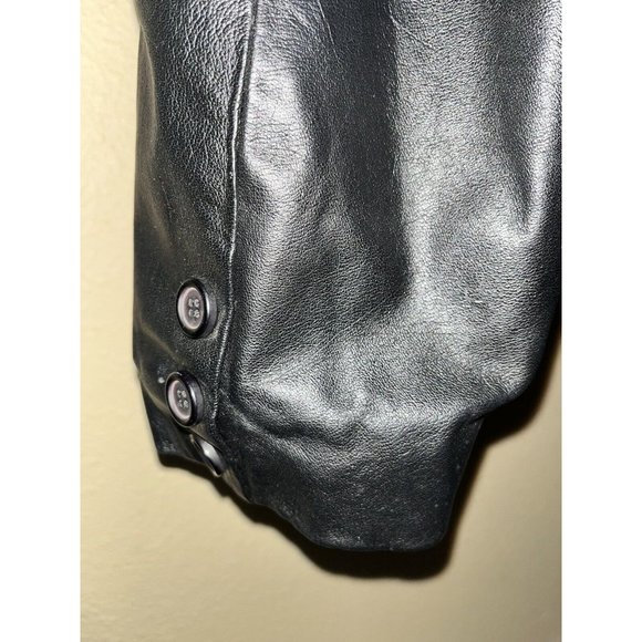 Wilsons Men's Black Leather Dress Jacket Size XXL Dressy Coat 2 Matrix Style 50" - Picture 6 of 11